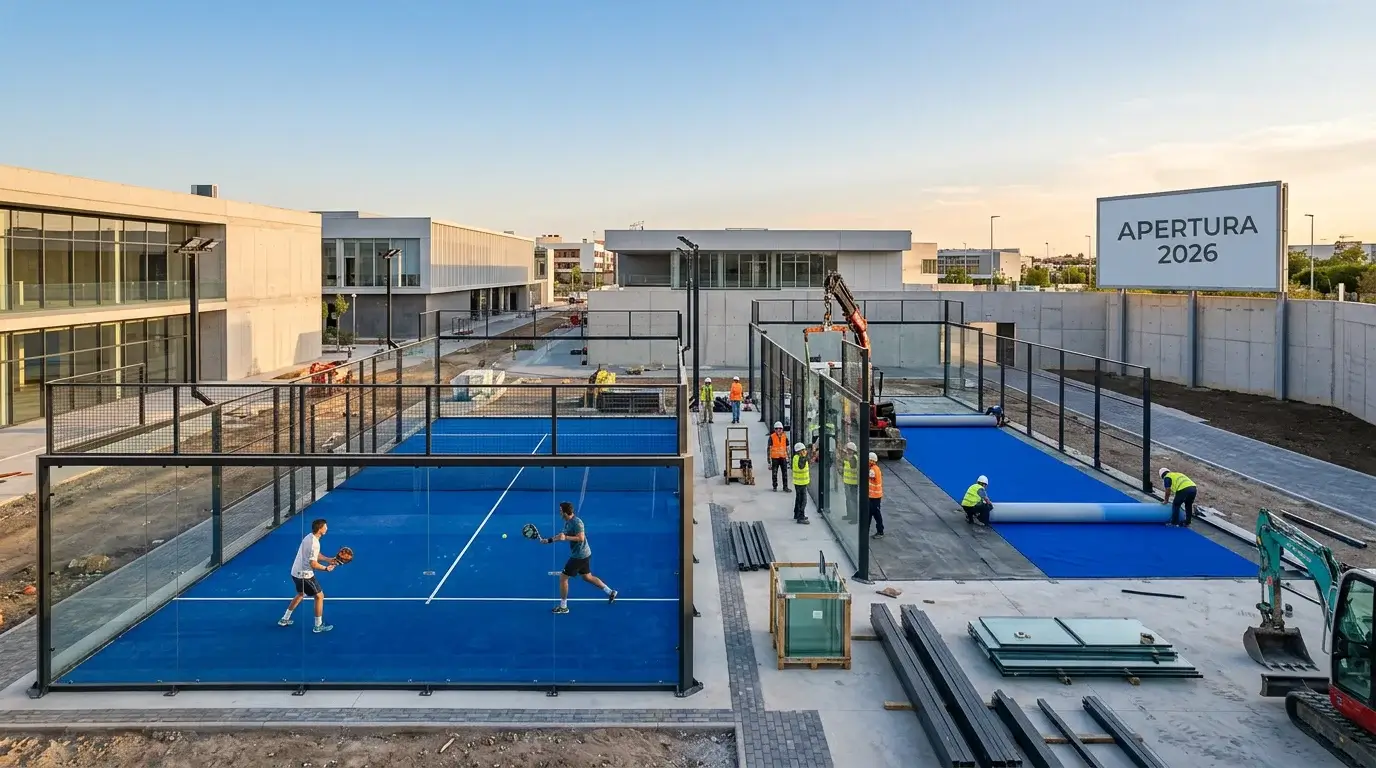 Mapa mundial con iconos de pádel marcando la presencia del deporte en más de 90 países